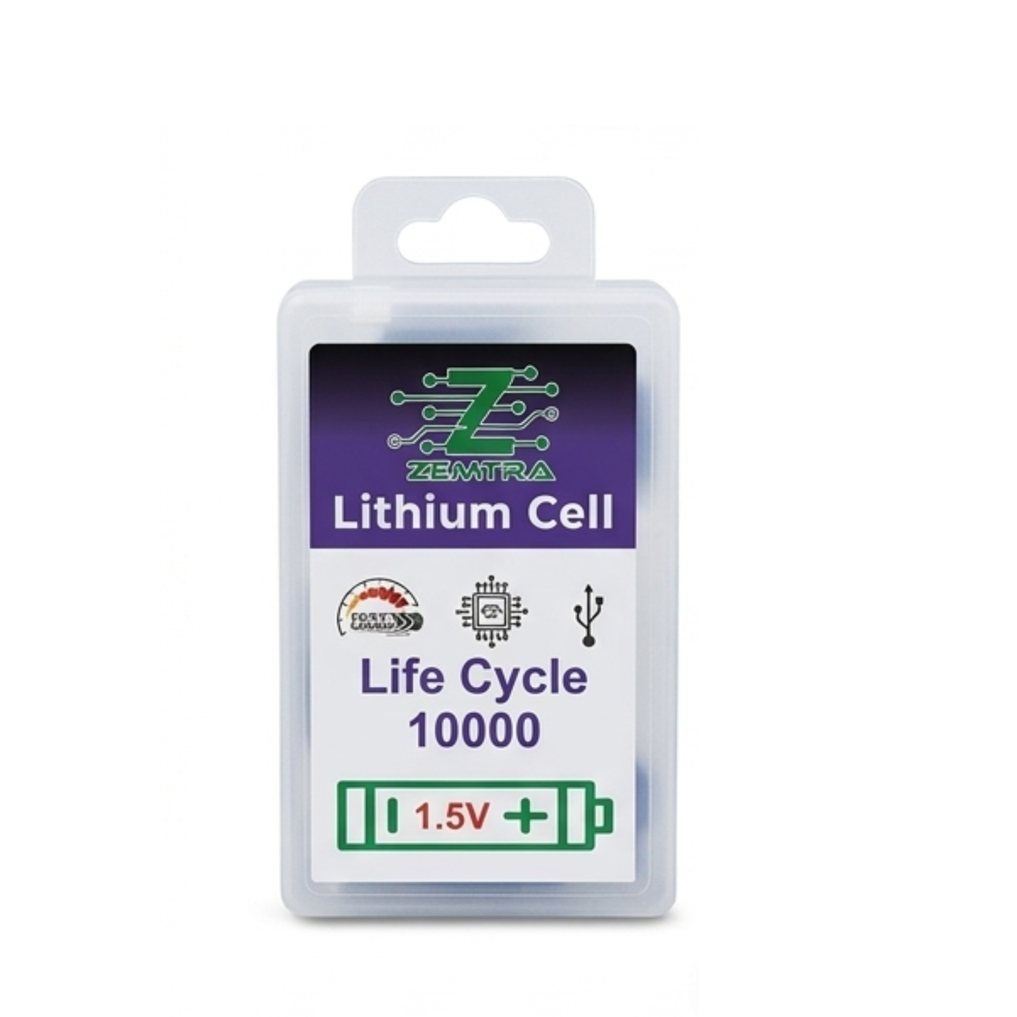 1 CELL 1.5V Rechargeable Lithium Cell – Long Life 10000 Cycles