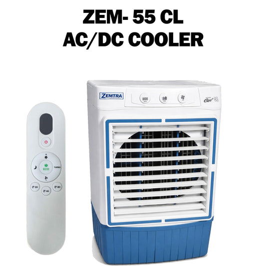 ZEM-55 CL BLDC AC/DC Air Cooler (Big Size) | 12V DC + 220V AC | RF Remote | Max 100W