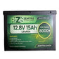 ZEMTRA ZEM-1215 12.8V 15Ah LiFePO4 Lithium Battery – 8000+ Cycles | Smart BMS Technology