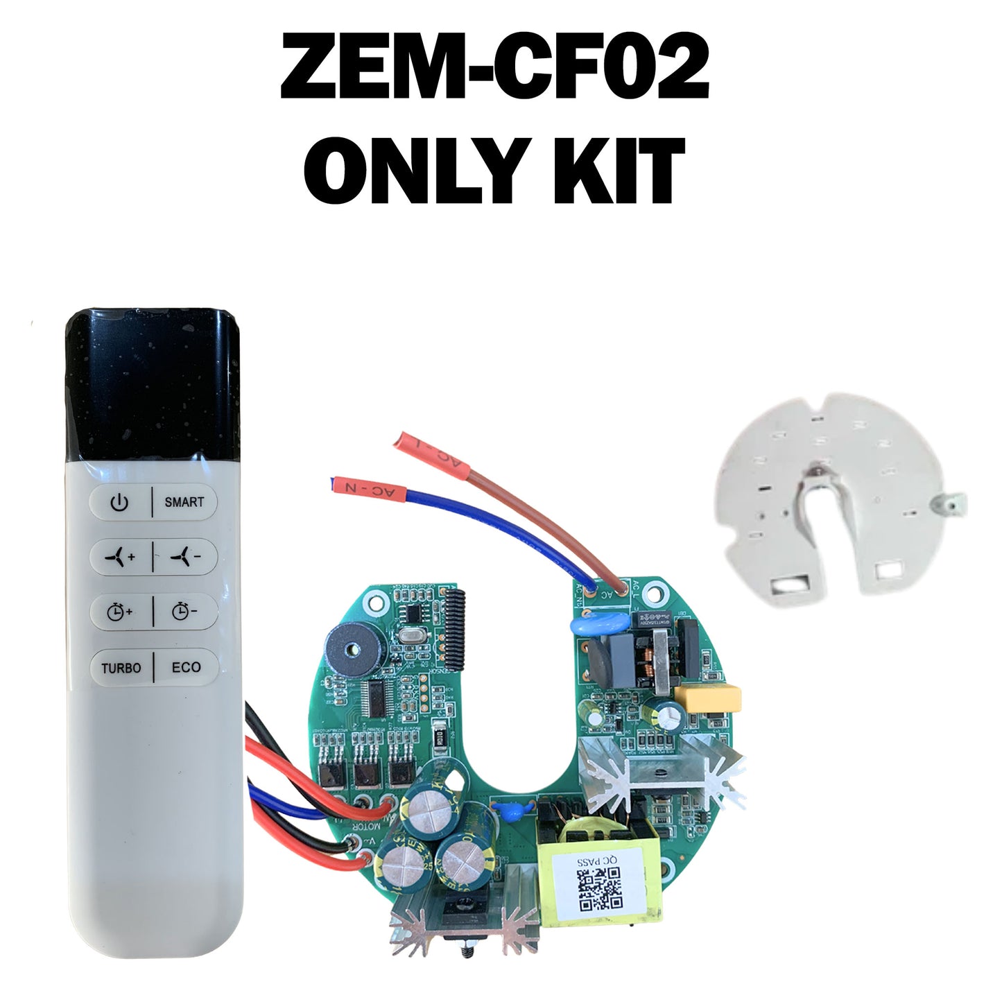 ZEM-CF01 30 BLDC Ceiling Fan Conversion Kit with Remote Control – Energy Saving Smart Fan Motor Kit