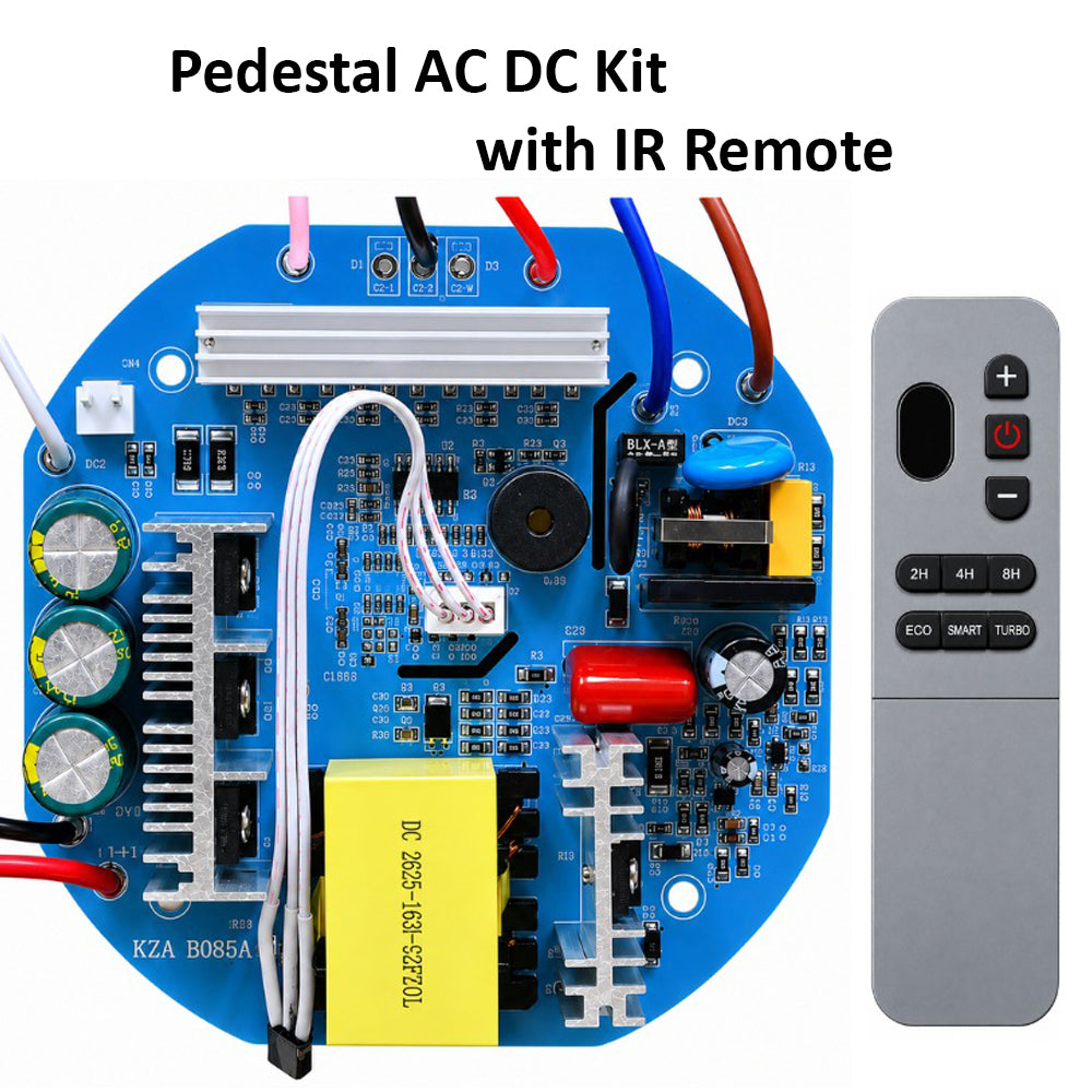 Multi-Purpose AC DC Circuit with 12V DC + 220V AC with IR Remote Best for Cooler, Pedestal and Exhaust Fans