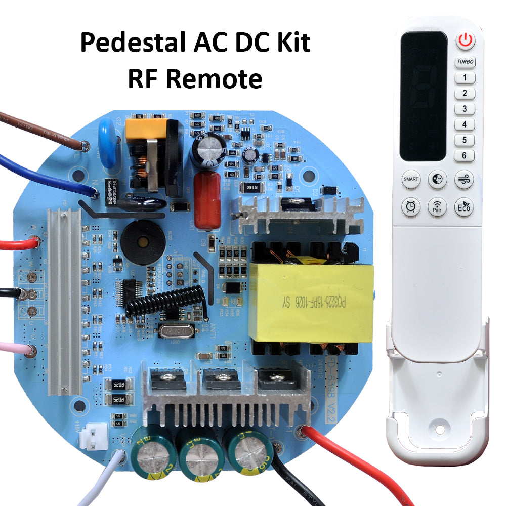 Multi-Purpose AC DC Circuit with 12V DC + 220V AC with RF Remote Best for Cooler, Pedestal and Exhaust Fans